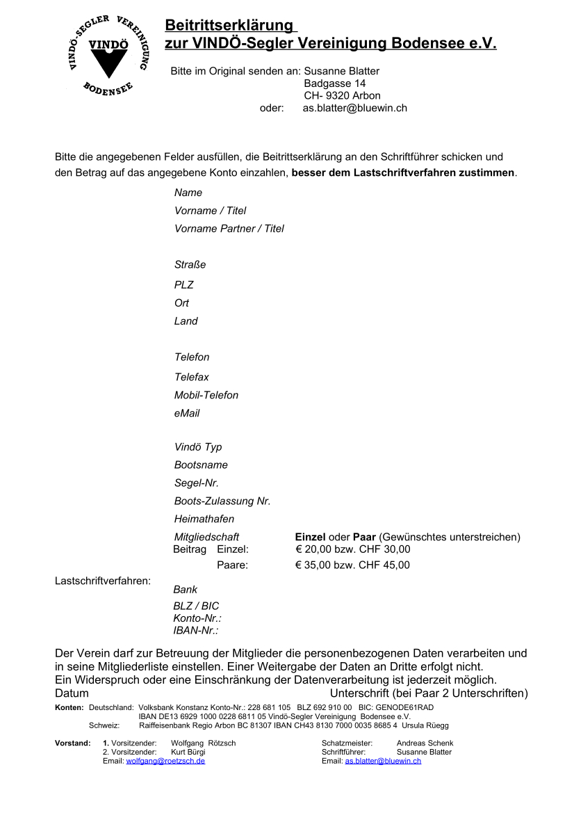 Beitrittserkl&auml;rung